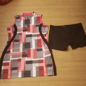 Tail athletic dress with spandex